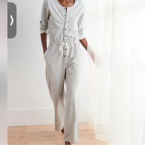 Aerie Light Gray Weekend Jumpsuit - Size Small